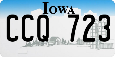 IA license plate CCQ723