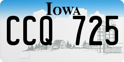 IA license plate CCQ725