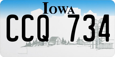 IA license plate CCQ734