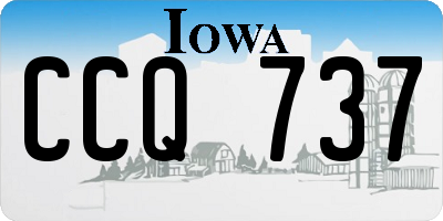 IA license plate CCQ737