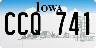 IA license plate CCQ741