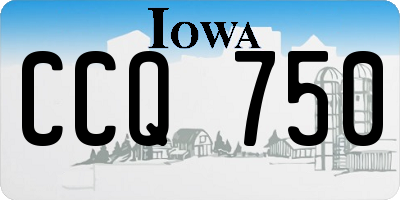 IA license plate CCQ750