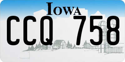 IA license plate CCQ758