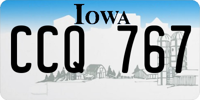 IA license plate CCQ767