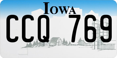 IA license plate CCQ769