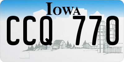 IA license plate CCQ770