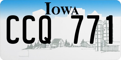 IA license plate CCQ771