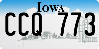 IA license plate CCQ773