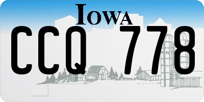 IA license plate CCQ778