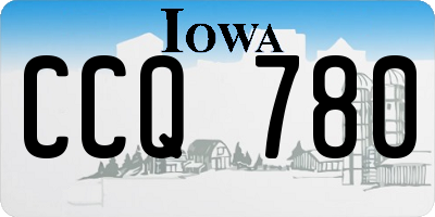 IA license plate CCQ780