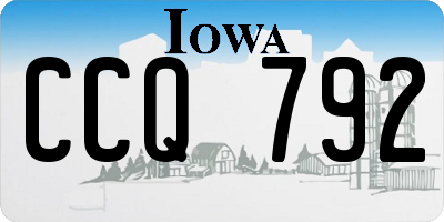 IA license plate CCQ792