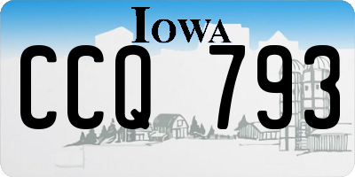 IA license plate CCQ793