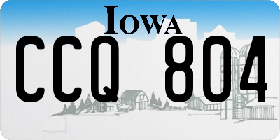 IA license plate CCQ804