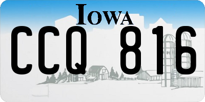 IA license plate CCQ816