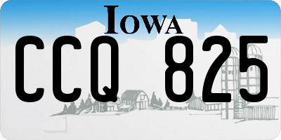 IA license plate CCQ825