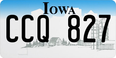 IA license plate CCQ827