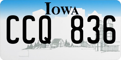 IA license plate CCQ836