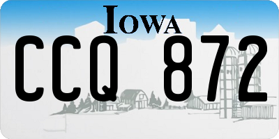 IA license plate CCQ872