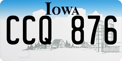 IA license plate CCQ876