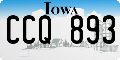 IA license plate CCQ893