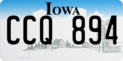 IA license plate CCQ894