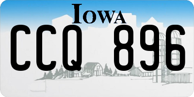 IA license plate CCQ896