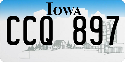 IA license plate CCQ897