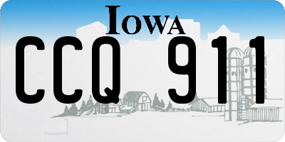 IA license plate CCQ911