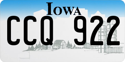 IA license plate CCQ922