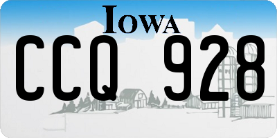 IA license plate CCQ928