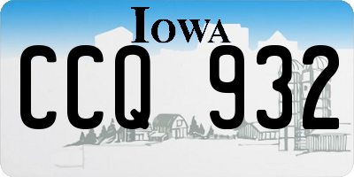 IA license plate CCQ932