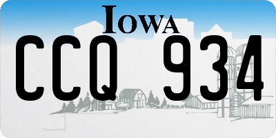 IA license plate CCQ934