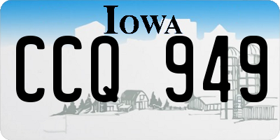 IA license plate CCQ949