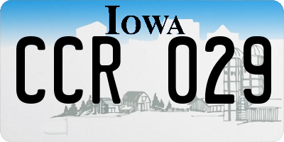 IA license plate CCR029