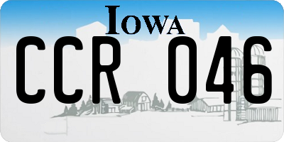 IA license plate CCR046