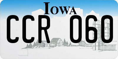IA license plate CCR060