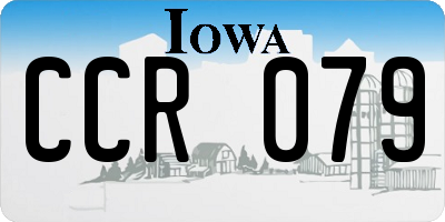 IA license plate CCR079