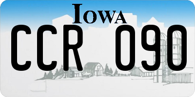 IA license plate CCR090