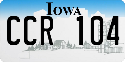 IA license plate CCR104