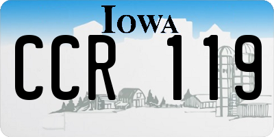IA license plate CCR119
