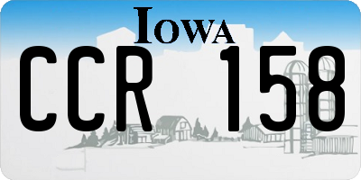 IA license plate CCR158