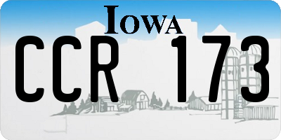 IA license plate CCR173