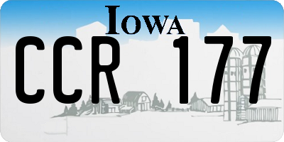 IA license plate CCR177