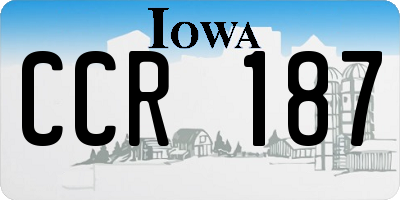 IA license plate CCR187