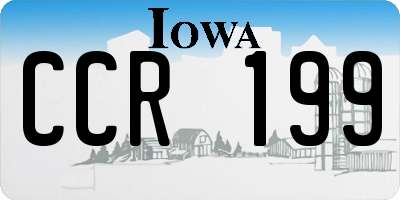 IA license plate CCR199