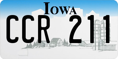 IA license plate CCR211