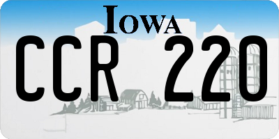 IA license plate CCR220