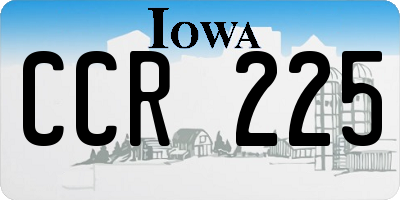 IA license plate CCR225