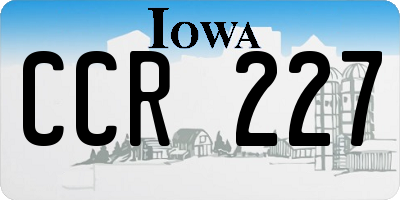 IA license plate CCR227