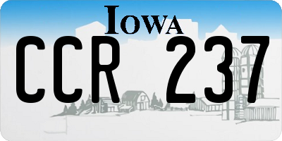 IA license plate CCR237